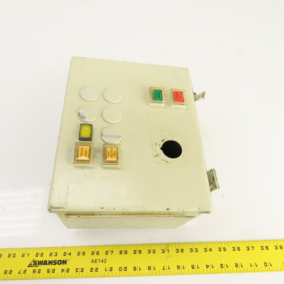 Hoffman A-10086CH 10 x 8 x 6″ Electrical Enclosure (No Backplate) 5 Push Buttons