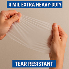 Clear Plastic T-Shirt Grocery Bags 4 Mil Heavy Duty Reusable 1/6 21×6.5×11.5