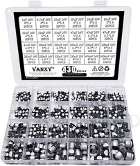 430 Pcs 1uF to 1000uF SMD Aluminum Electrolytic Capacitor Assortment Kit 10V