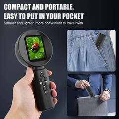 Digital Magnifier 2.4″ Screen 100X Magnifying Glass 1080P Camera Video LED Light