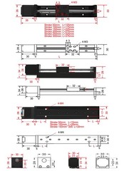 50-300mm Mini CNC Slide Table T-type lead screw 1mm Pitch 28mm stepper Motor Kit