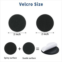 60 Pcs (30 Pairs) 2 inch Hook and Loop Fastener Self Adhesive Round Circle St…