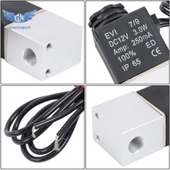 2PCS 1/4″ Fast Response Electric Air Water Solenoid Valve 12V DC Normally Closed