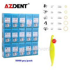 15 Sizes Dental Ortho Rubber Bands Elastics Latex Braces 3.5 /5.0 /6.5 OZ+Tool