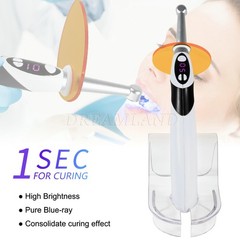 NEW 1S LED Dental Curing Light Lamp Cordless metal head 2300mw/cm2 black