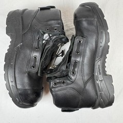 Haix Airpower R8 Mens Black Leather Front Zip Safety Work Boots 7.5W Womens 9.5
