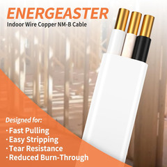 Solid Indoor 14/2 W/G NMB Cable 100Ft Coil，Electrical Wire 14 Gauge Wire 2 Condu