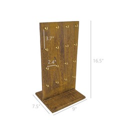 Earring Braclet Display Wooden Rotating 2-Sided Jewelry Display Stand Organizer