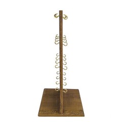 Earring Braclet Display Wooden Rotating 2-Sided Jewelry Display Stand Organizer
