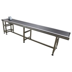 118”x11.8” Electric Conveyor PVC Belt Anti-slip Rubber Base Adjustable Speed