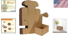 7x5x4 Inches Shipping Boxes Set of 25 – Brown Corrugated Cardboard Mailer