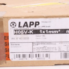 LAPP H05V-K 1x1mm2 m100 New ! Blue red brown purple
