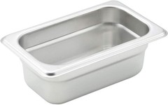 Metal Food Pan Steam Table Pan 1/9 Size 2.5 Inch Deep Anti Jam 22 Gauge