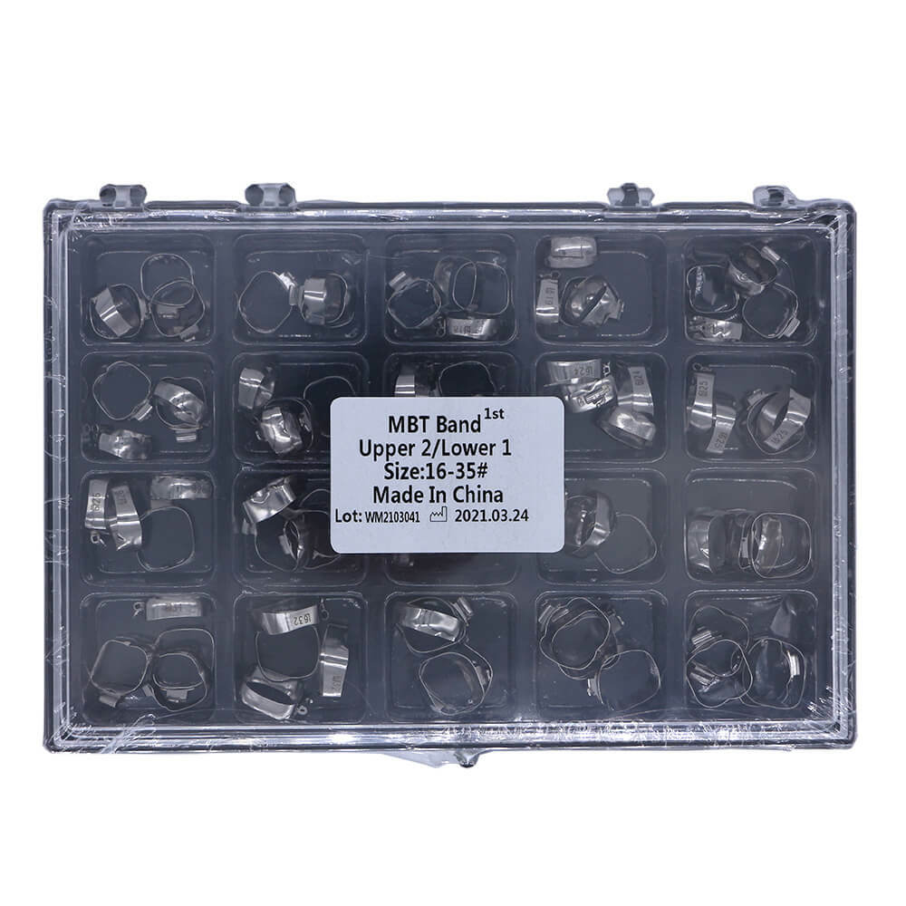 80Pcs Dental Orthodontic 16#-35 Bands with Buccal Tube 1st Molar MBT.022 U2/L1