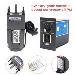 110V AC Electric Gear Motor & Variable Speed Reduction Controller 1:180 7.5RPM