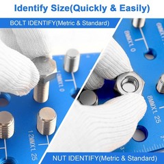 2Pcs Thread Checker, Nut and Bolt Thread Checker, Standard SAE and Metric, Bo…