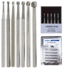 1-10 Dental Surgical Burs 25mm SL Round 4 6 2 557 701 702 Carbide Bur High Speed