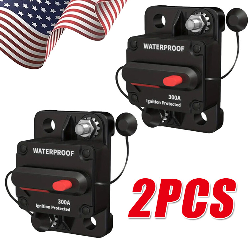 300A AMP Circuit Breaker Fuse Reset 12V-48V DC Car Boat Auto Waterproof
