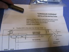 1 – General Lock Overhead Concealed Door Closer CX3700-OH-105-HO-S. NEW in Box,