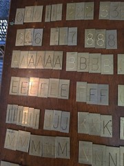 Metal Foundry Type Block Set Letters Numbers Punctuation in Case/Tray