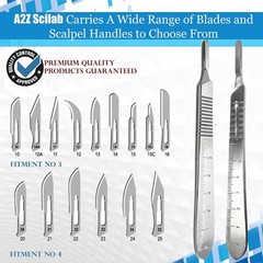 Box of 100 Sterile Surgical Blades #10 – Individually Foil Wrapped, Carbon Steel