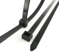 100 Black 7.4″ inch Wire Cable Zip Ties Nylon Tie Wraps 50lb USA Made Heavy Duty