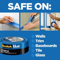 3M Scotch 2090 Blue Painters Tape: 1 in. x 60 yds. (Blue)