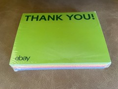 Ebay Branded Thank You Cards New in Packaging Red, Blue, Green and Yellow