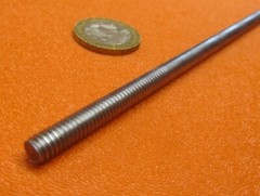 Threaded Steel Rods, Plain Finish, RH, 12-24 x 1 Foot Length, 5 Units