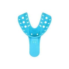 BriteDent Light Blue Disposable Impression Trays #6, Small Lower, 12/Pk