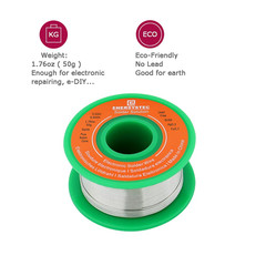 Lead-Free Solder Wire Rosin Core No Lead Wire Thin 0.6Mm 50G Fine Solder