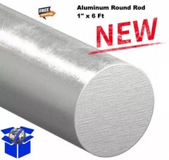 Aluminum Bar Round Rod 1″ x 6 Feet Solid Stock Alloy 6061 Unpolished Finish NEW