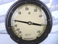 ASHCROFT – 45-1279-ASL-02L (30IMV-60 psi) – 4.5″ – 30 in VAC hG to 60 psi- (NEW)