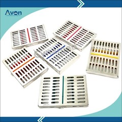 Set of 2 Sterilization Cassettes w/ Silicone Inserts 7″L x 5.5″W x 1.25″H