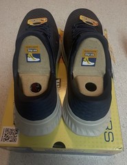 Sketchers Work Shoes Slip In Memory Foam Slip Resistant Mens Size 8.5 Navy Blue