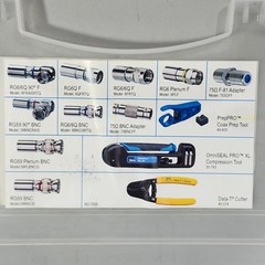 Ideal 33-639 Pro Compression Starter Kit Coax Cable Connector Cut Strip Tools