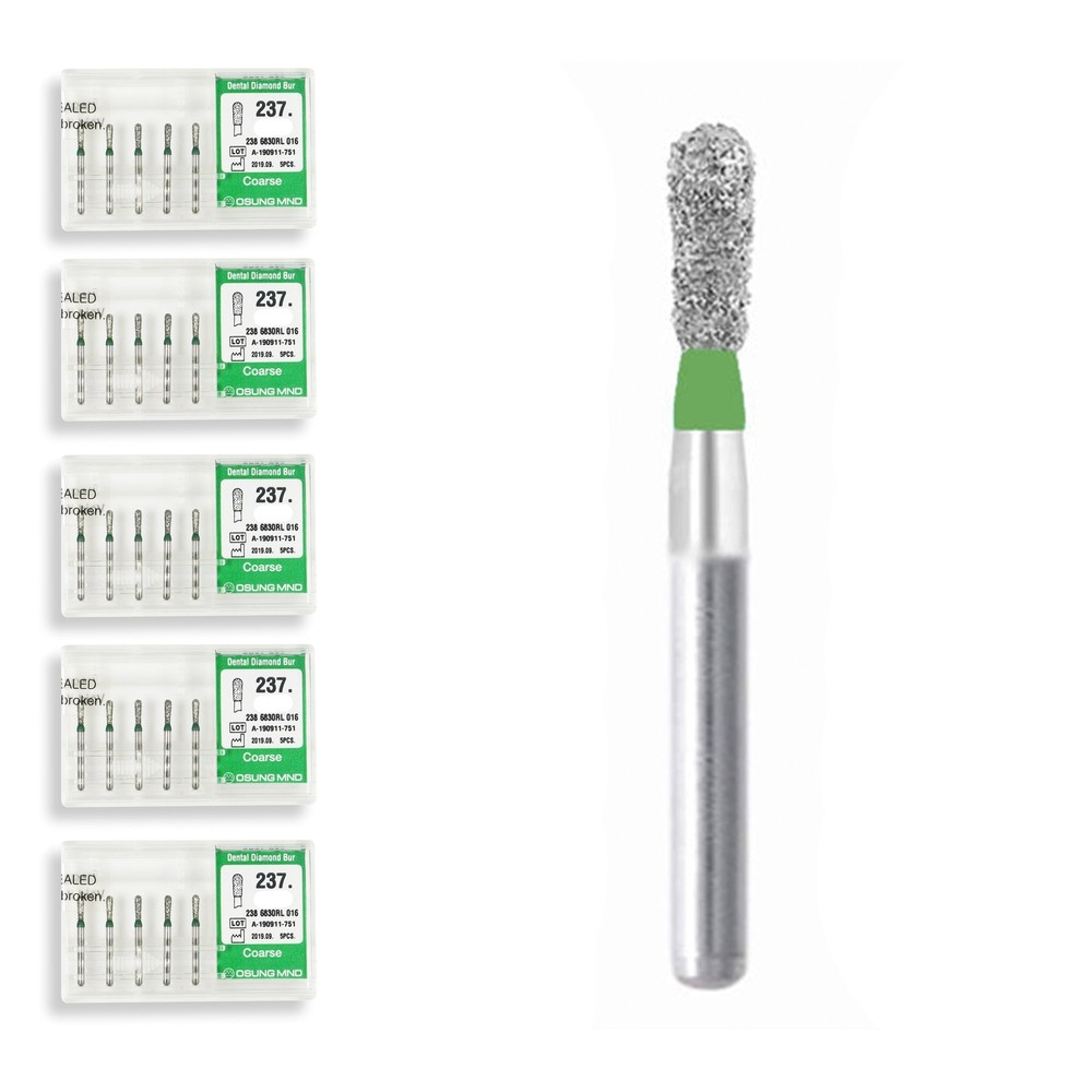 Pear 1.6 mm Dia. Coarse Grit Diamond Dental Bur 25 Pcs. 237.16C2