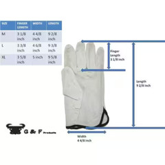Premium Split Cowhide Large Straight Thumb Leather Gloves (3-Pair)
