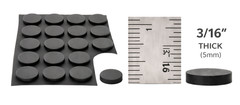 Lot of 16 per Sheet 3/4″ x 3/16″ Rubber Bumper Feet 3M Adhesive Backing