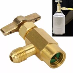 1/2″Acme 1/4″SAE Refrigeration Can Tap Opener Recharge Tank Adapter 1/4SAE hose