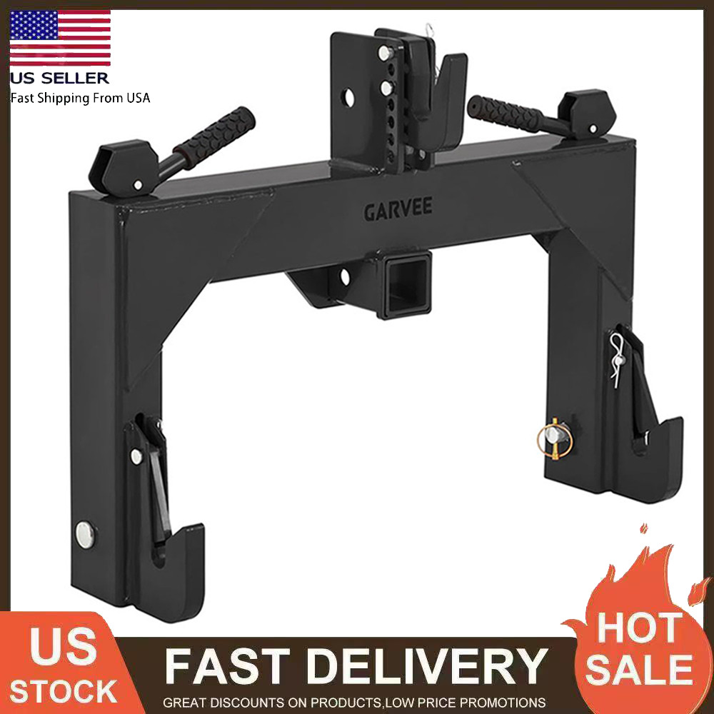 3 Point Quick Hitch Adapter Attach 2″ Receiver for Category 1 Tractor 3000lbs