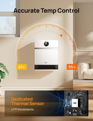 DREO WH517S Smart Wall Heater 1500W WiFi Alexa 150 sq ft Timer Oscillation