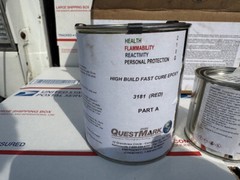 NEW QUESTMARK WATER-BASED EPOXY COATING 3181 RED KIT HIGH BUILD FAST CURE