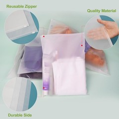 Frosted Packaging Bags for Shipping, 50 Pcs 8×10 Inch Zipper Plastic Shirt Ba…