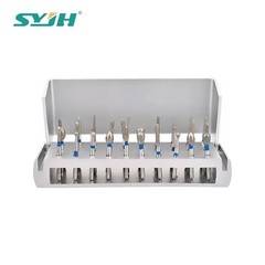 30PcS Dental Diamond Burs Drill+Disinfection Bur Block HighSpeed Handpiece IN US