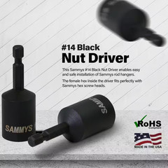 #14 X 2-1/2 In. X 3/4 In. Black Hex Nut Driver for Vertical Rod Anchor Installat
