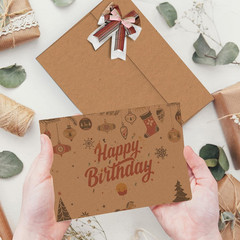 A7 Brown Kraft Envelopes Self Seal 100 Pack 120 GSM， Printable 5×7 Envelopes for