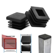 10pc 1″ inch Square Tube Hole Plug Plastic End Cap 1×1 Inch Tubing Insert Glide