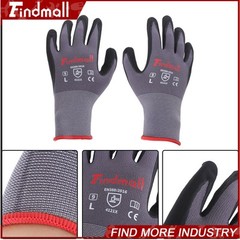 Findmall 12 Pairs L-Size Safety Work Gloves MicroFoam Nitrile Coated Foam Gloves
