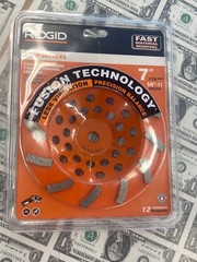 Ridgid 7″ Diamond Cup Wheel 12 Segments Concrete Grinding Wheel 2x One Open